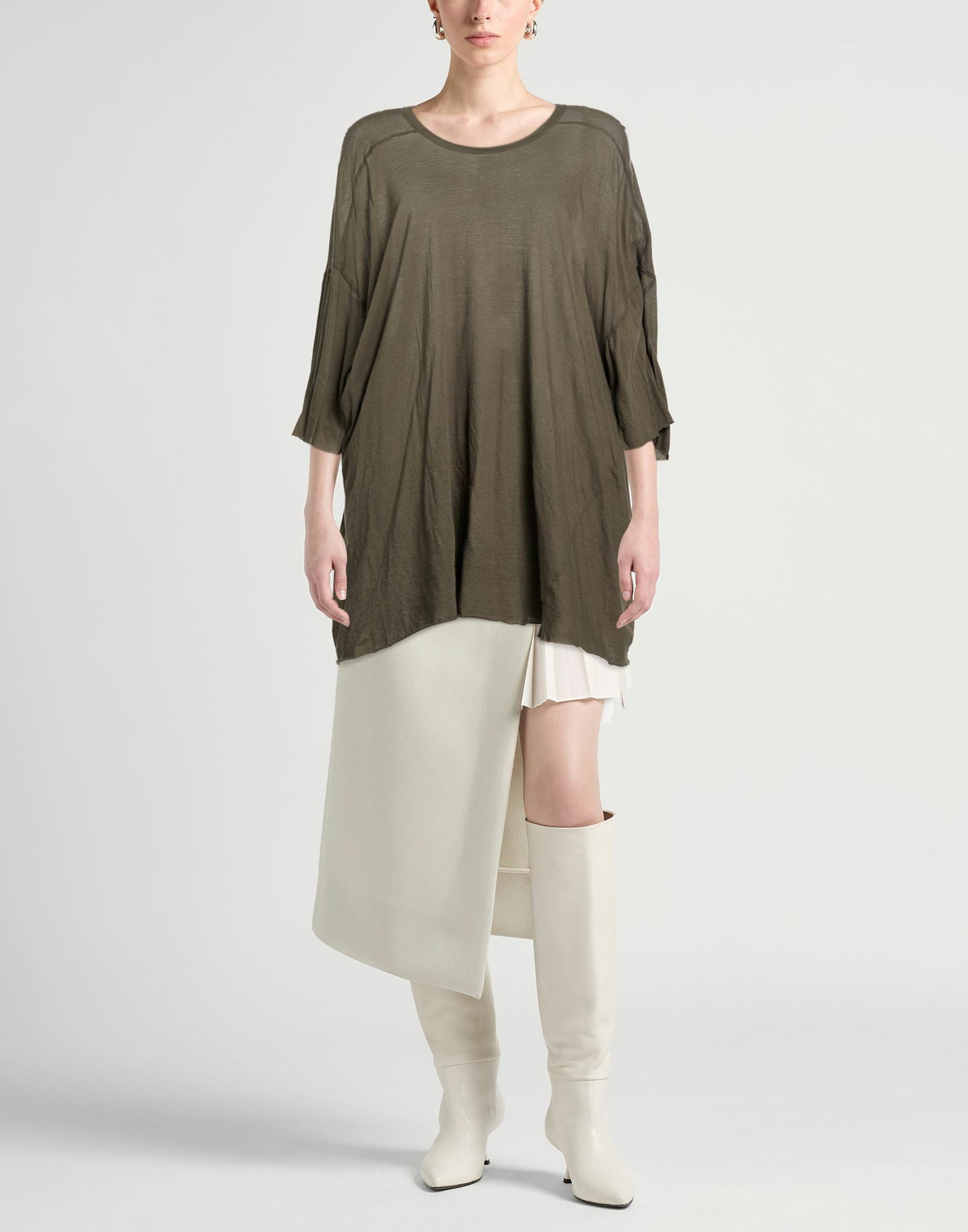Rick Owens Womens T-shirt Dark in Green