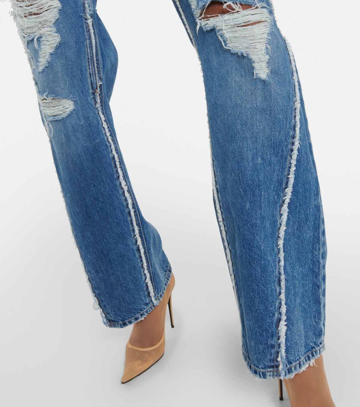 Dolce&Gabbana - x Kim patchwork ripped denim jeans Dolce & Gabbana