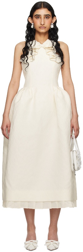 Photo: SHUSHU/TONG SSENSE Exclusive Off-White Bow Midi Dress