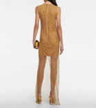 Costarellos Gwyneth crystal-embellished net gown