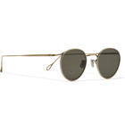 Eyevan 7285 - Round-Frame Gold-Tone Titanium Sunglasses - Silver