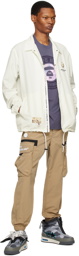 AAPE by A Bathing Ape Off-White Moonface Patch Jacket