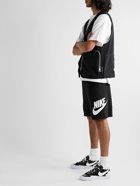 Nike - Alumni Straight-Leg Logo-Print Cotton-Blend Jersey Shorts - Black