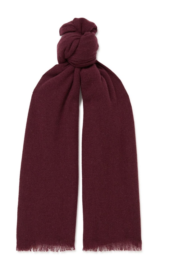 Photo: BRUNELLO CUCINELLI - Fringed Contrast-Tipped Cashmere Scarf