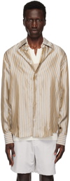 Tiger of Sweden Brown Baarney Shirt