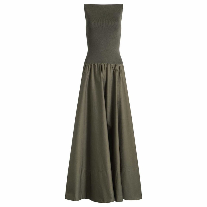 Photo: ST. Agni Women's Backless Circle Hem Dress in Khaki