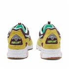 Saucony Men's 3D Grid Hurricane Sneakers in Brown/Mustard