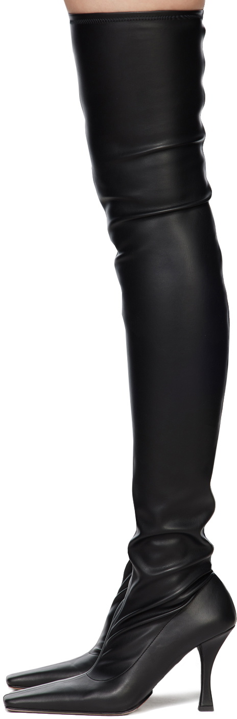 Proenza Schouler Black Trap Over-The-Knee Boots
