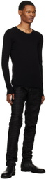 Label Under Construction Black Ribbed Sweater
