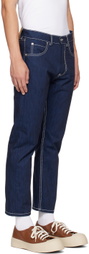 Marni Blue Contrast Stitch Jeans