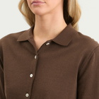 Nothing Written Women's Villa Cotton Collar Cardigan in Brown