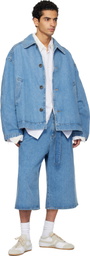 Dries Van Noten Blue Heavyweight Denim Jacket