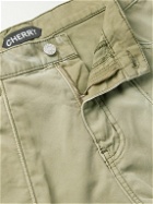 CHERRY LA - Wide-Leg Cotton-Twill Cargo Trousers - Green