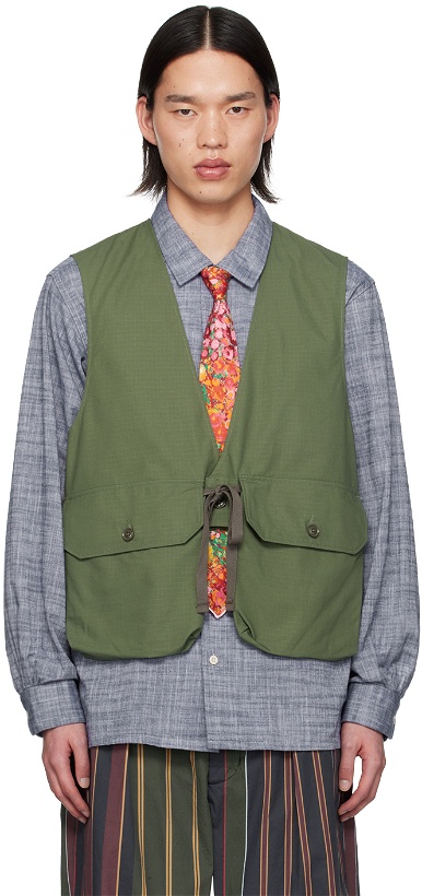 Photo: Engineered Garments Green Flap Pocket Vest