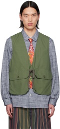 Engineered Garments Green Flap Pocket Vest