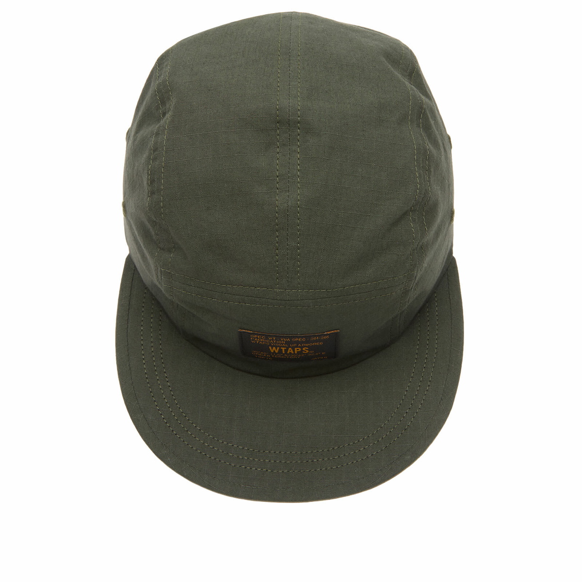 WTAPS Men's T-5 03 Ripstop 5 Panel Cap in Olive Drab WTAPS