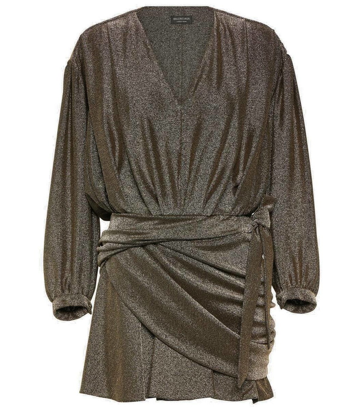 Photo: Balenciaga Gathered metallic minidress