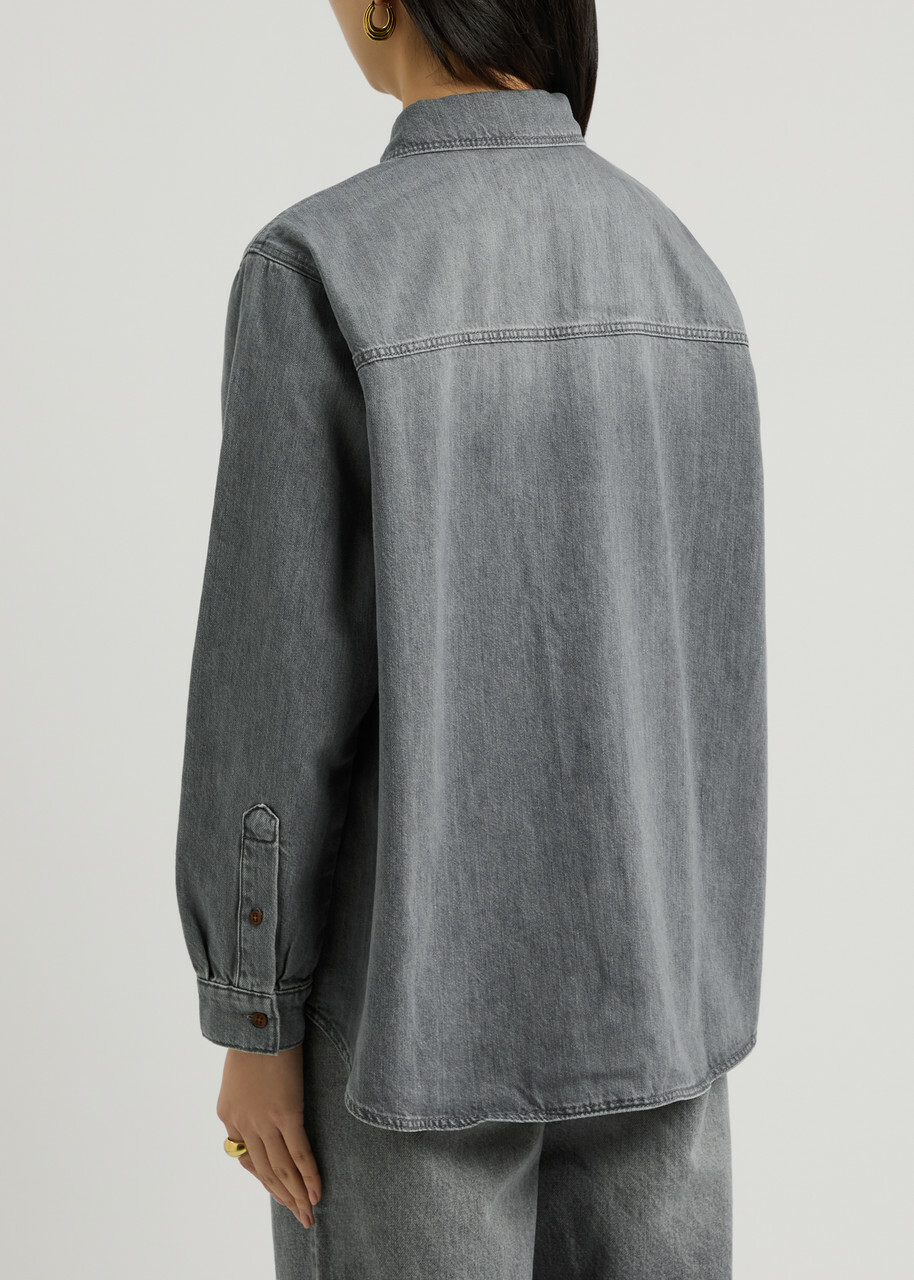 Skall Studio Millington Denim Shirt Light Grey