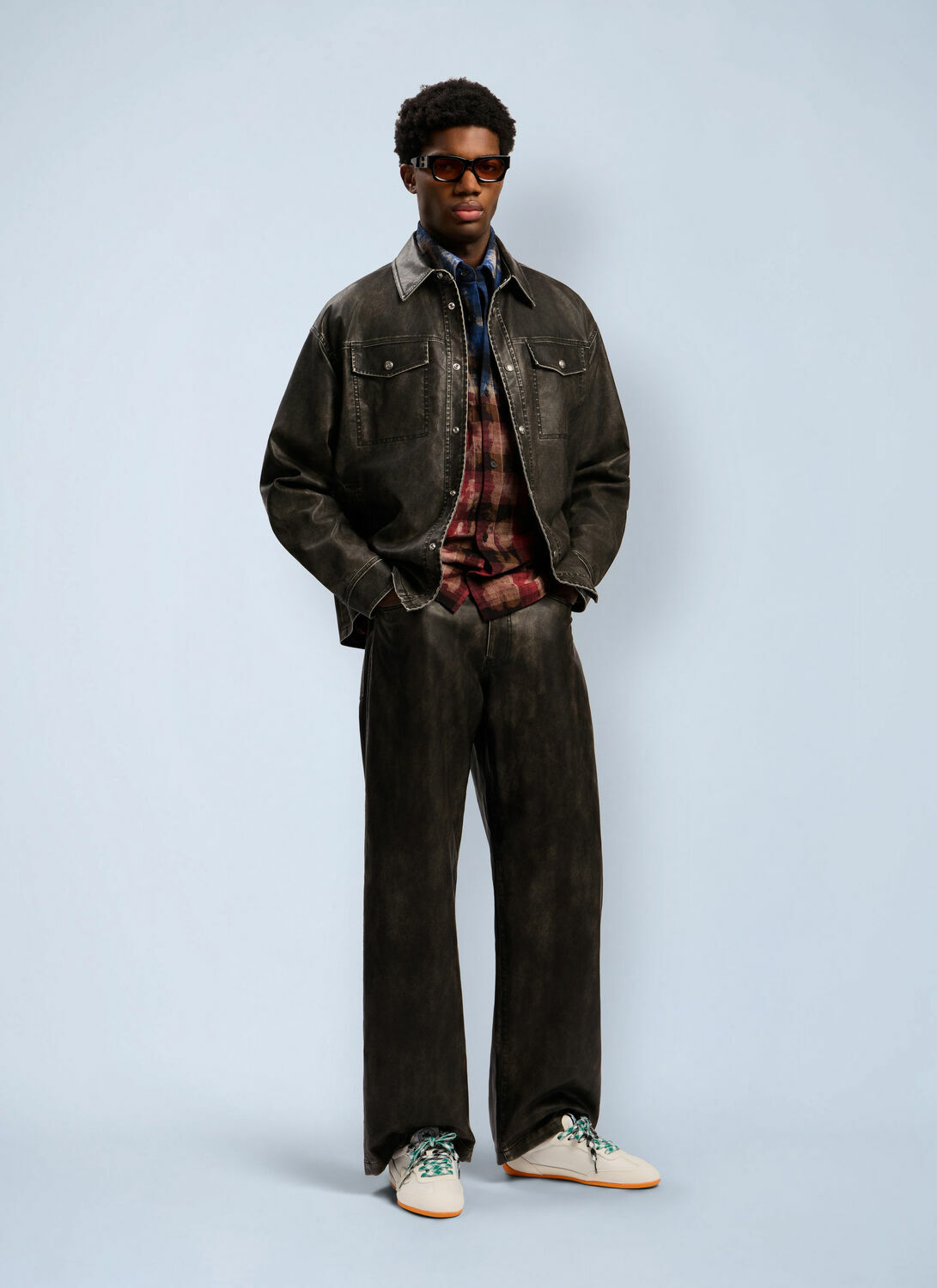 Palm Angels Curved Logo Coated Pants
