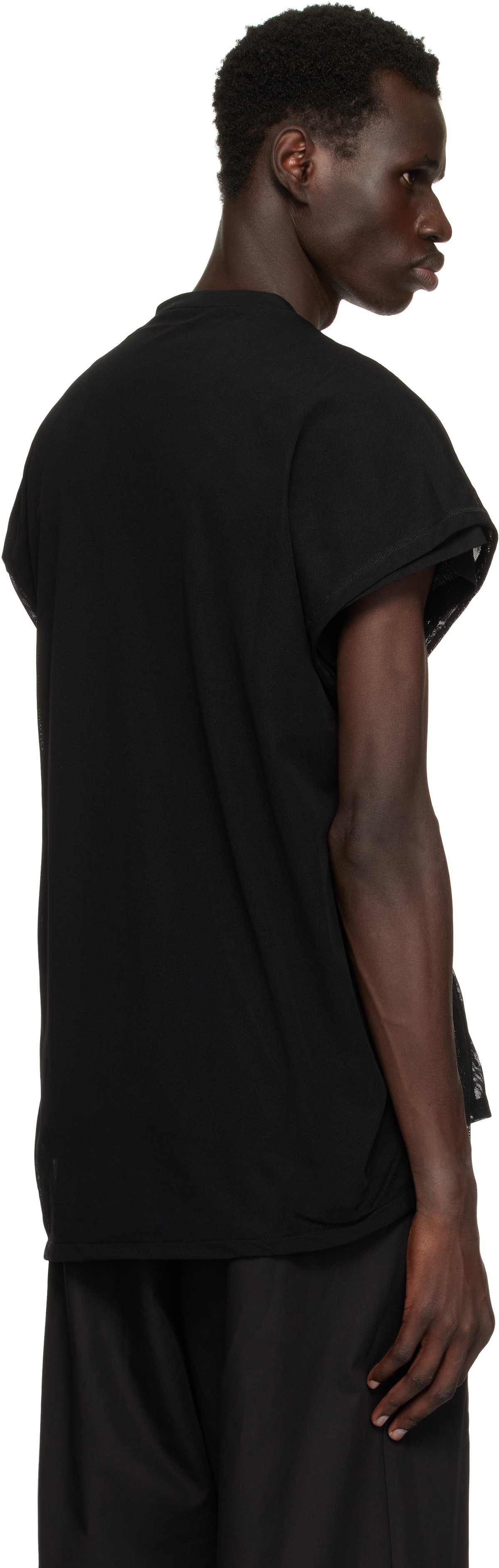 Kiko Kostadinov Black Inex Mesh Sleeveless T-shirt