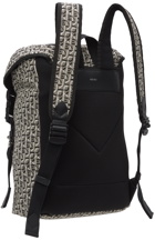 Kenzo Black & White Jacquard Courier Backpack