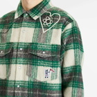 Billionaire Boys Club Men's Heart & Mind Check Overshirt in Green Check
