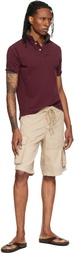 Raimundo Langlois Beige Double Fly Cargo Shorts