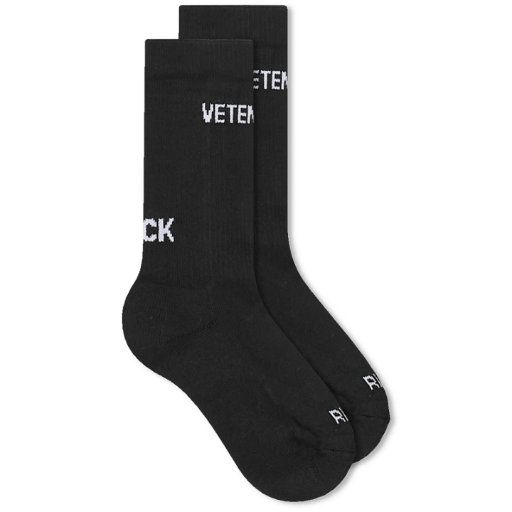 Photo: Vetements Women's Logo Sports Socks in Black