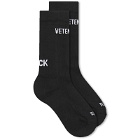 Vetements Women's Logo Sports Socks in Black