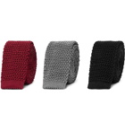 Charvet - Set of Three 4.5cm Knitted Silk Ties - Multi