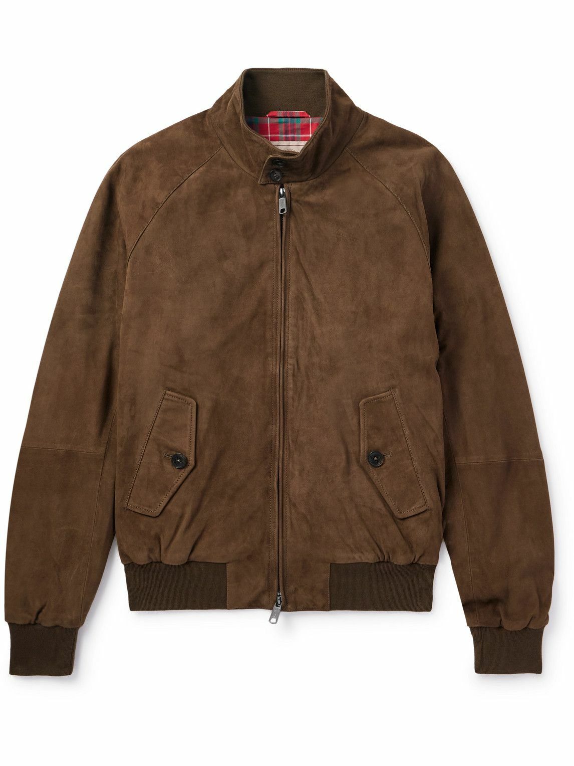 Baracuta - G9 Suede Harrington Jacket - Brown Baracuta