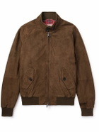 Baracuta - G9 Suede Harrington Jacket - Brown