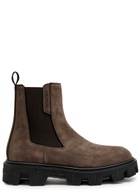 Moncler Peak City Suede Chelsea Boots Brown