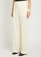 Maria Mcmanus Straight-leg Stretch-wool Trousers Ivory