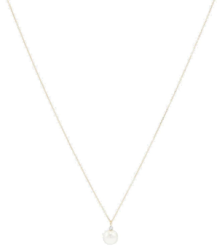 Photo: Mateo Dot 14kt gold necklace with diamond and pearl