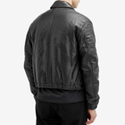 AMI Paris Men's Padded Leather Jacket in Black