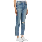 Amo Blue Chloe Cropped High-Rise Jeans