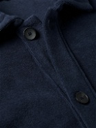 Incotex - Cotton-Terry Overshirt - Blue