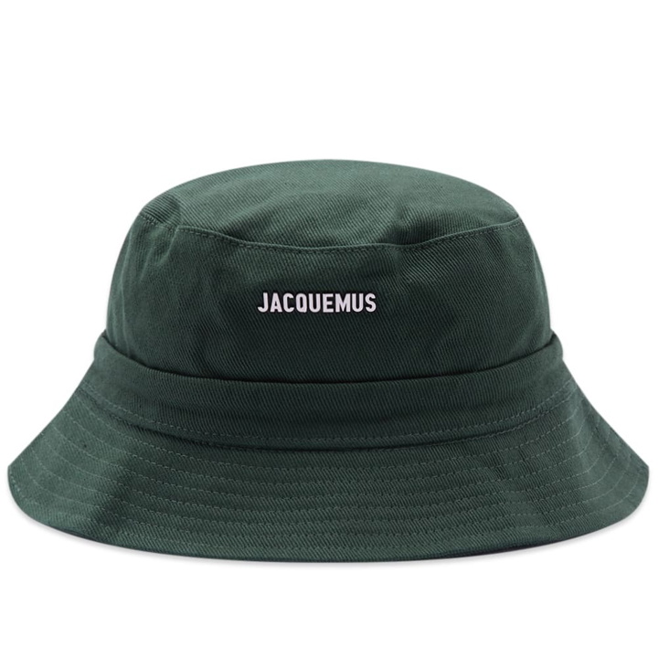 Photo: Jacquemus Men's Le Bob Gadjo Bucket Hat in Dark Green