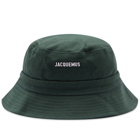 Jacquemus Men's Le Bob Gadjo Bucket Hat in Dark Green