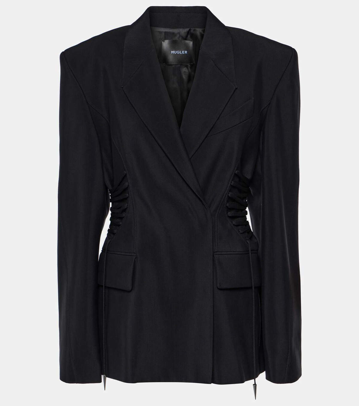 Mugler Lace-up single-breasted blazer Mugler
