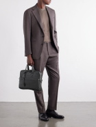 Brioni - Full-Grain Leather Briefcase - Gray