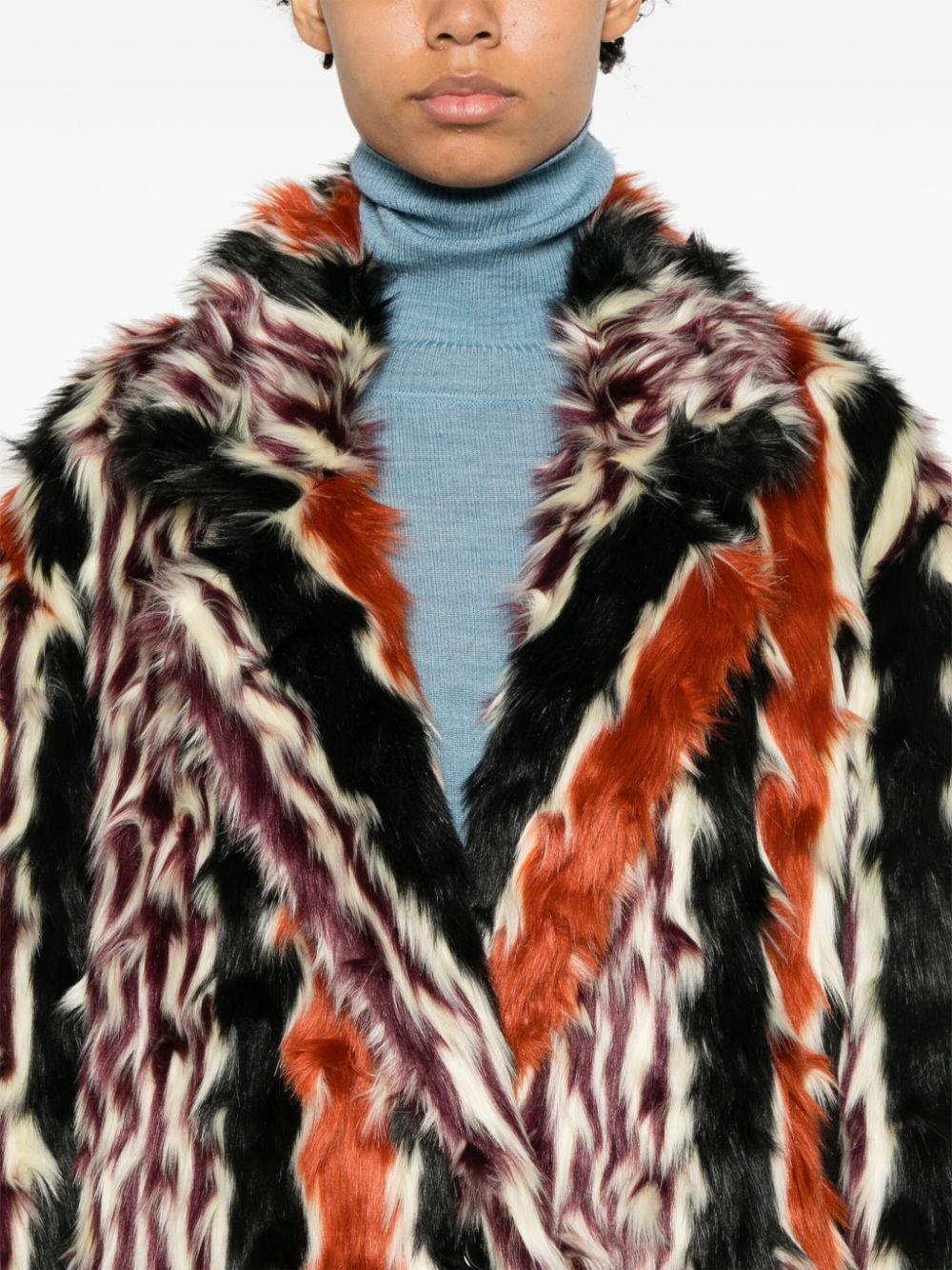 Missoni Striped Faux-Fur Coat Missoni