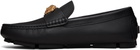 Versace Black 'La Medusa' Leather Driver Loafers
