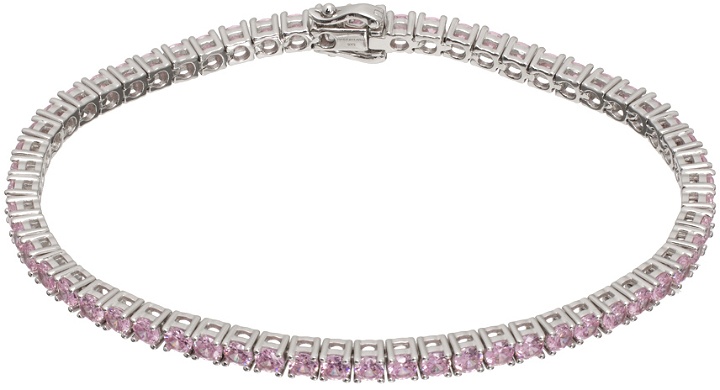 Photo: Hatton Labs Silver & Pink Tennis Bracelet
