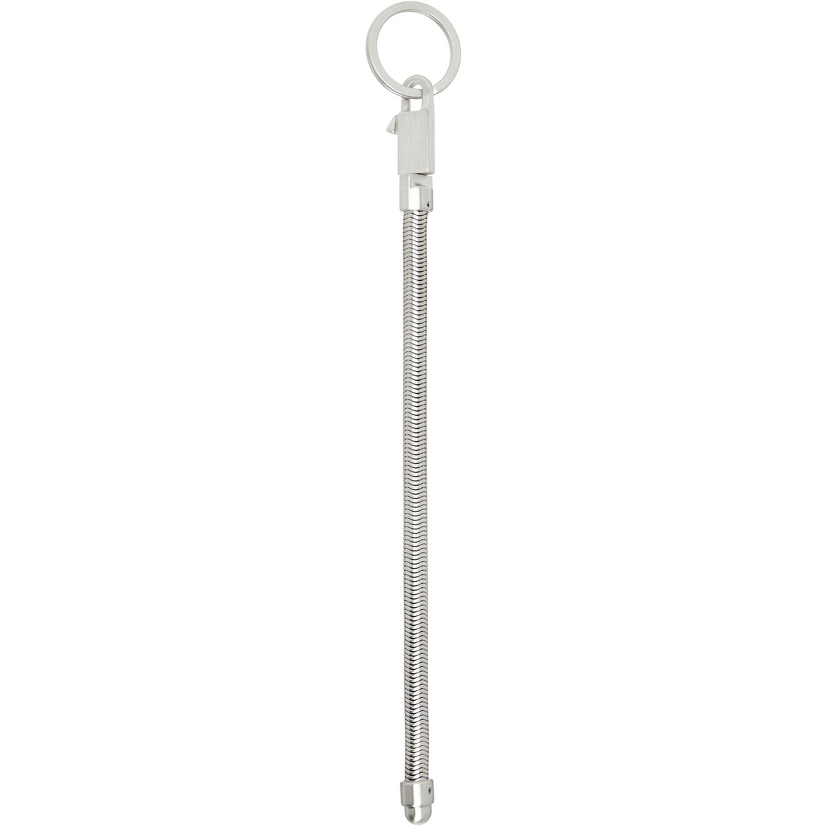 Rick Owens Silver Temple Snake Keychain