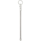 Rick Owens Silver Temple Snake Keychain