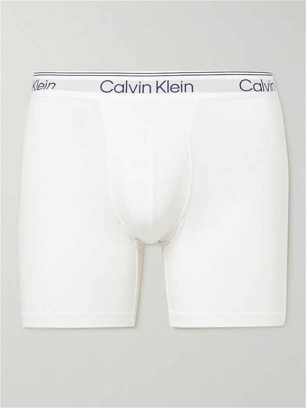 Photo: Calvin Klein Underwear - Stretch-Cotton Boxer Briefs - White