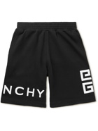 Givenchy - Straight-Leg Logo-Appliquéd Cotton-Jersey Shorts - Black