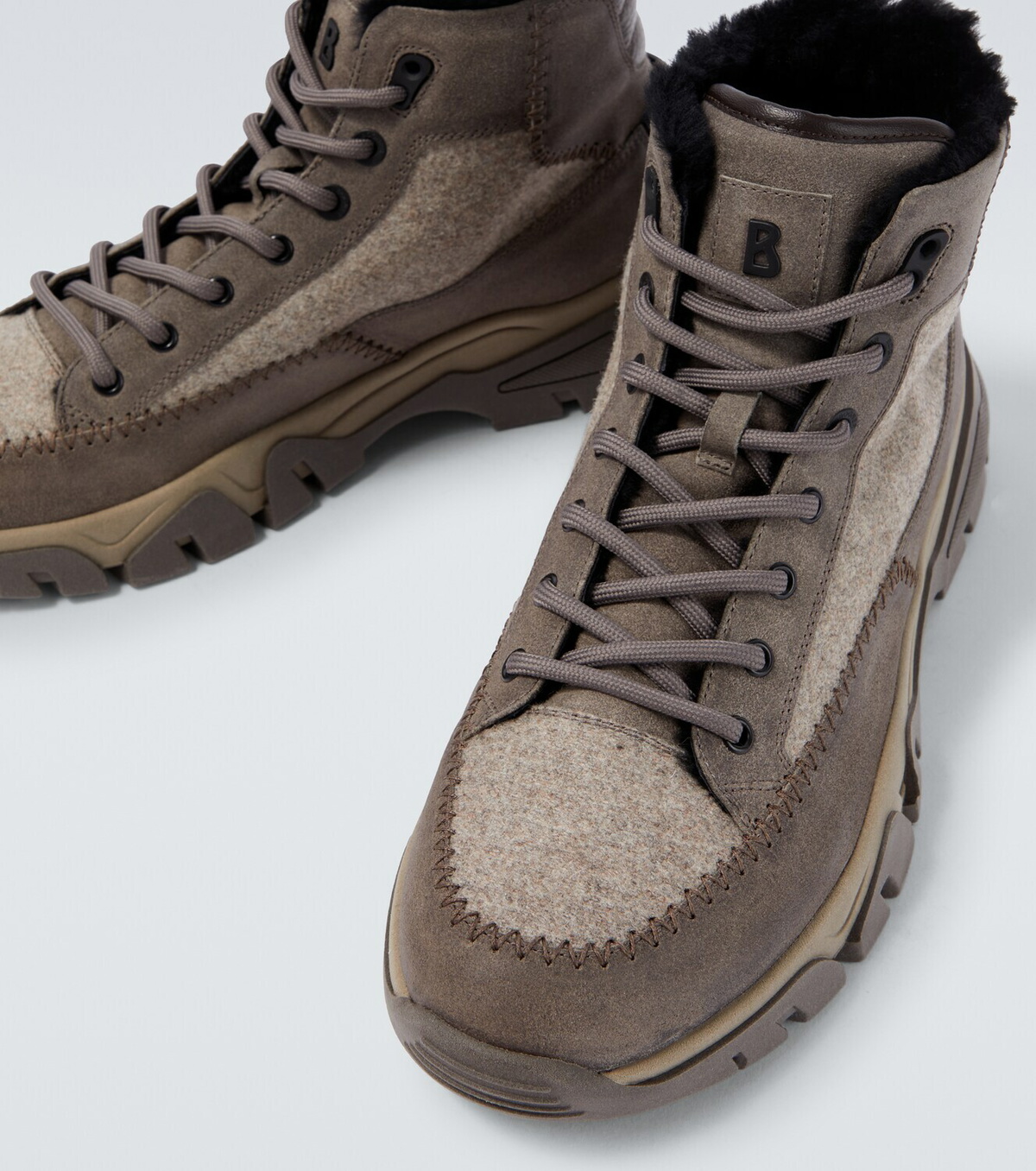 Bogner Copper Mountain shearling-lined leather hiking boots